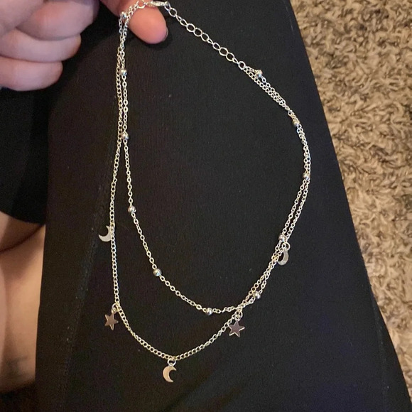 silver double strand moon and star choker 🐼🐼🐼 - Picture 4 of 4